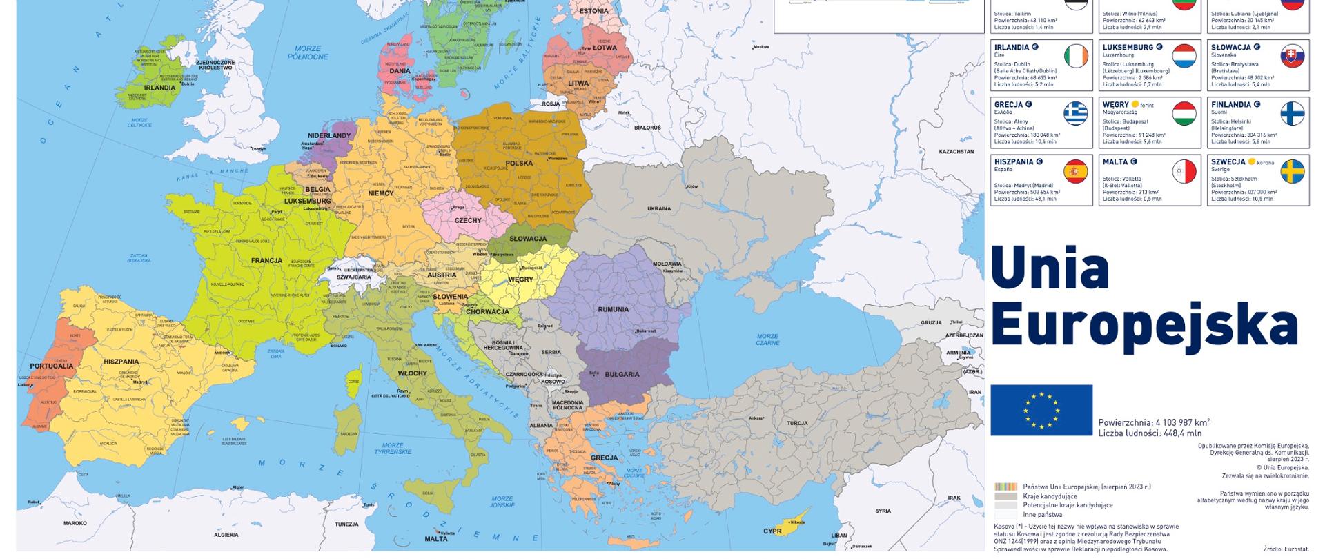 Unia europejska - mapa