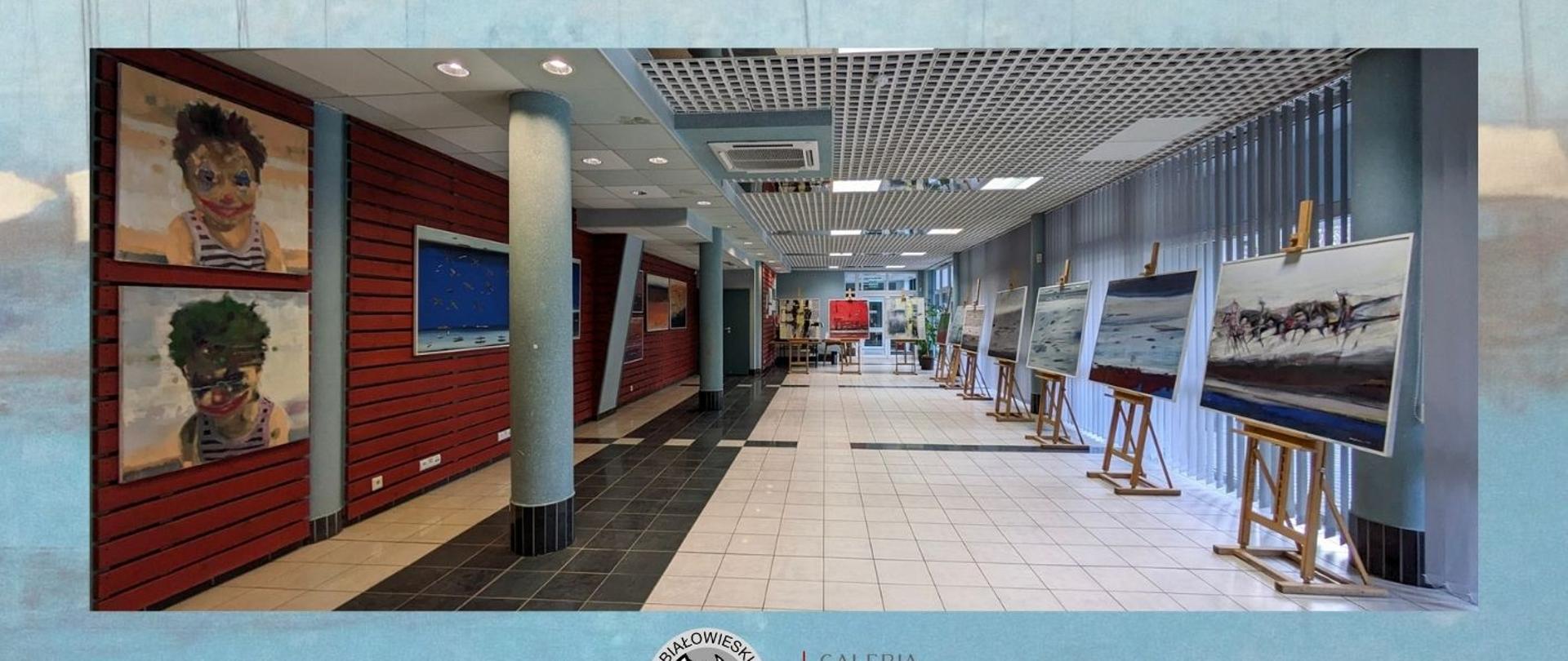 Na niebieskim tle zdjęcie galerii BPN u góry nazwa i termin wydarzenia