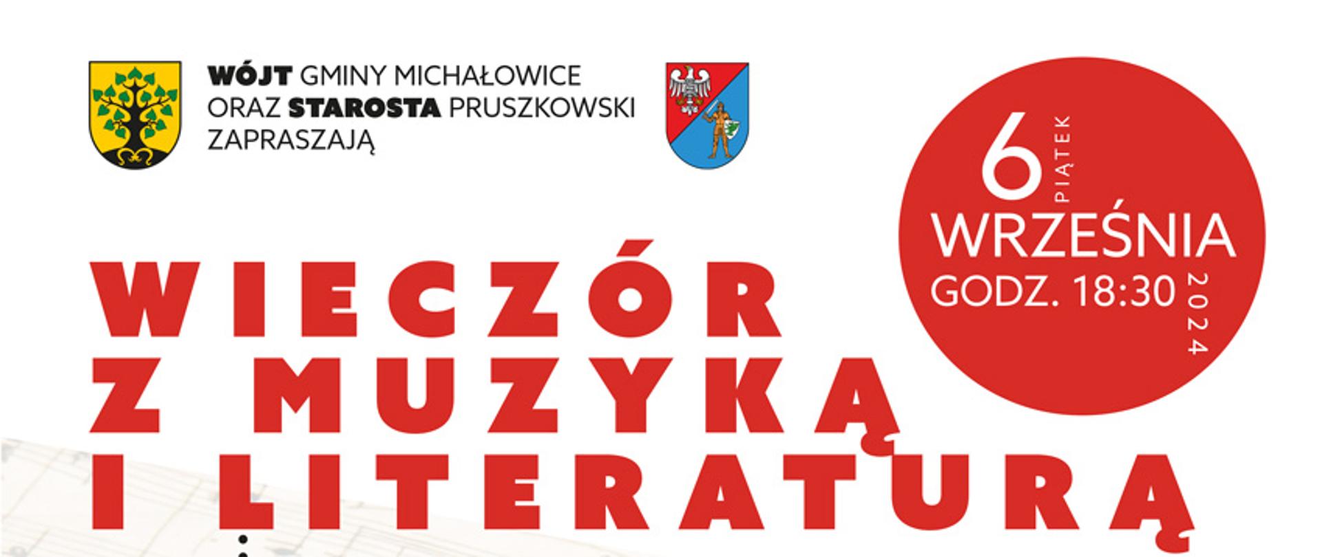 Wieczór z muzyką i literaturą - plakat