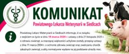 informacja dla podmiotów utrzymujących zwierzęta gospodarskie. Treść w informacji.