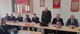 Na zdjęciu uczestnicy Gminnego Zjazdu Związku Ochotniczych Straży Pożarnych RP