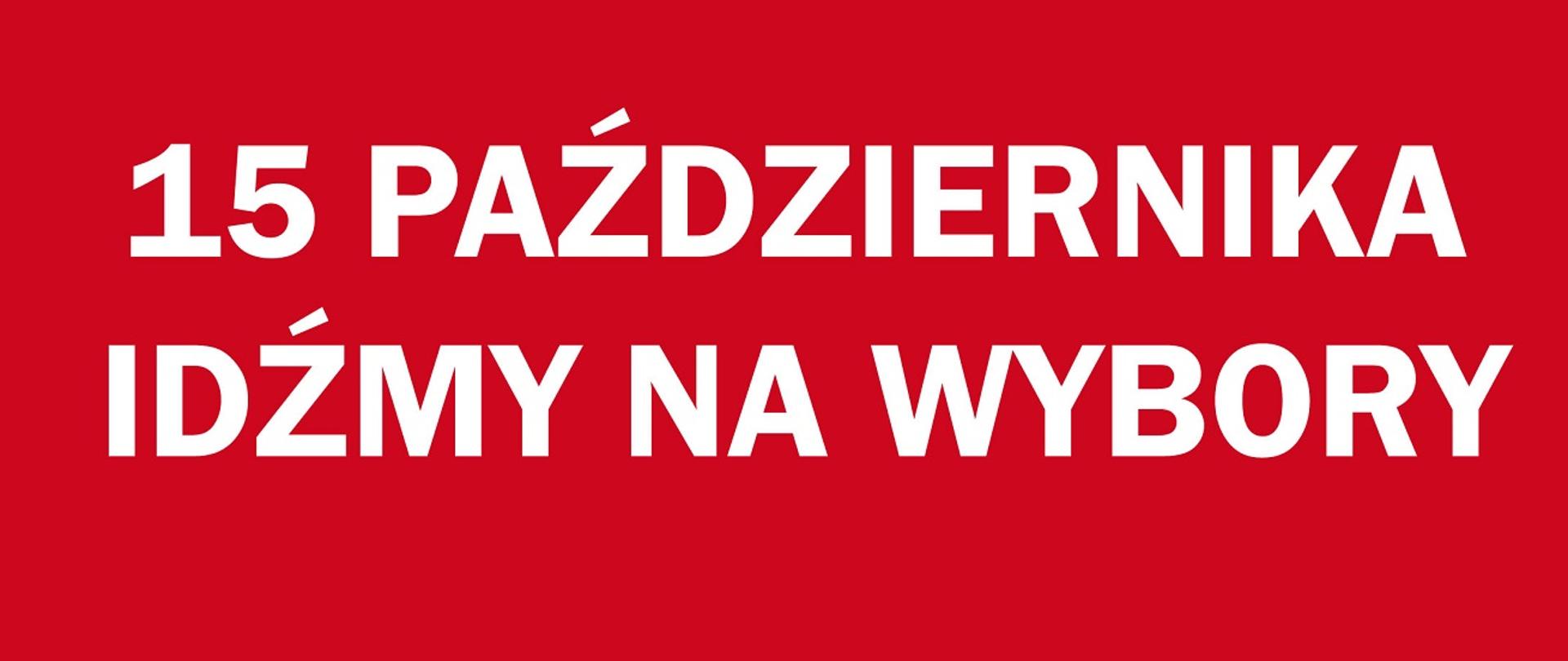plakat biało czerwony zachęcający do udziału w wyborach 