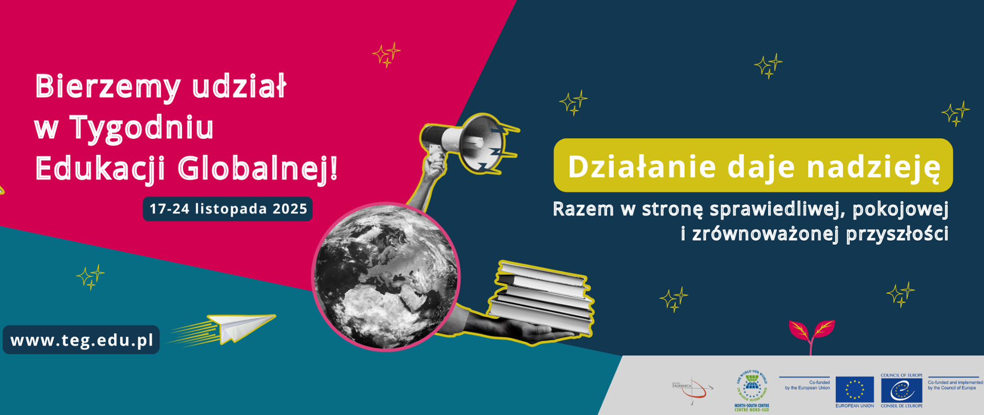 Plakat - Bierzemy udział w Tygodniu Edukacji Globalnej