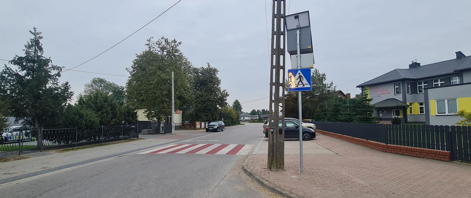 zdjęcie zakończonej inwestycji „Modernizacja drogi w miejscowości Srebrna w zakresie montażu urządzeń bezpieczeństwa ruchu drogowego”