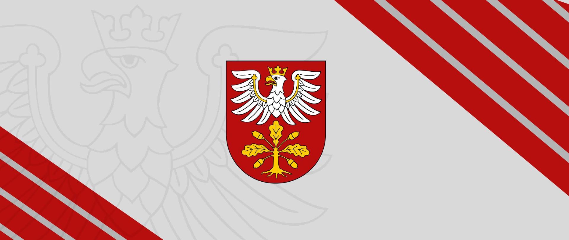 Grafika z herbem Powiatu Dąbrowskiego