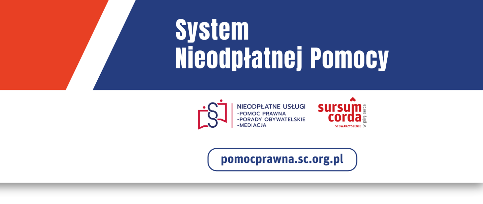 Grafika z napisem System Nieodpłatnej Pomocy oraz logotypy