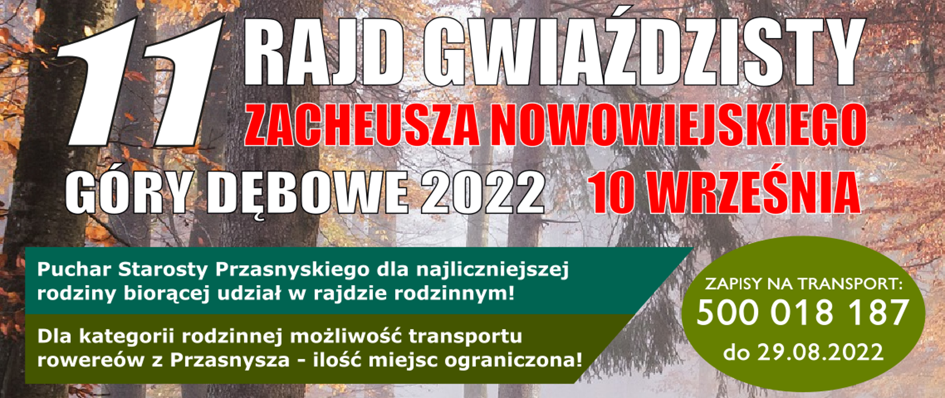 11 Rajd Gwiaździsty im. Zacheusza Nowowiejskiego w Górach Dębowych
