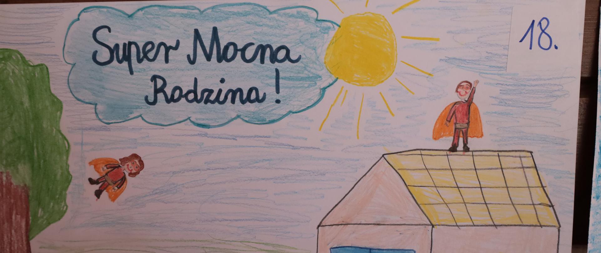 Praca plastyczna przedstawiająca rodzinę 