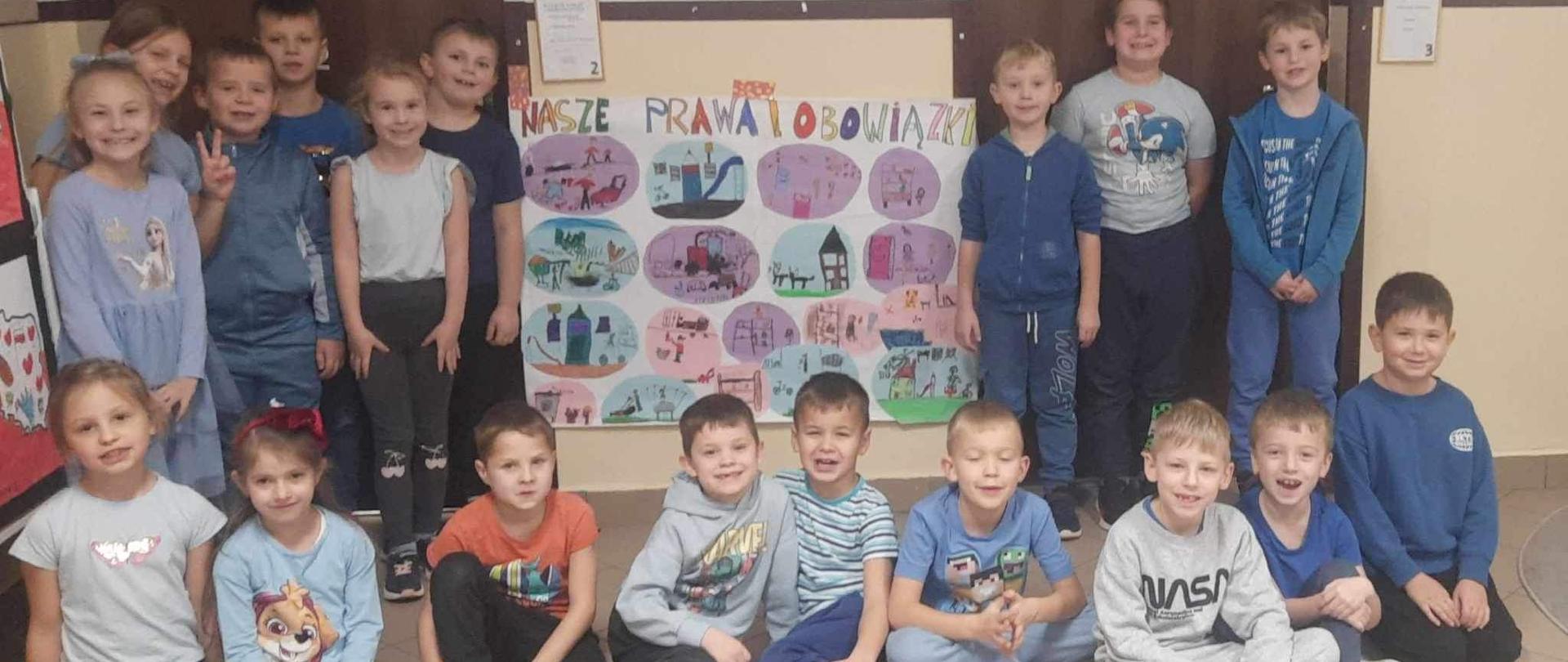 Klasa 1 a świętująca Dzień Praw Dziecka