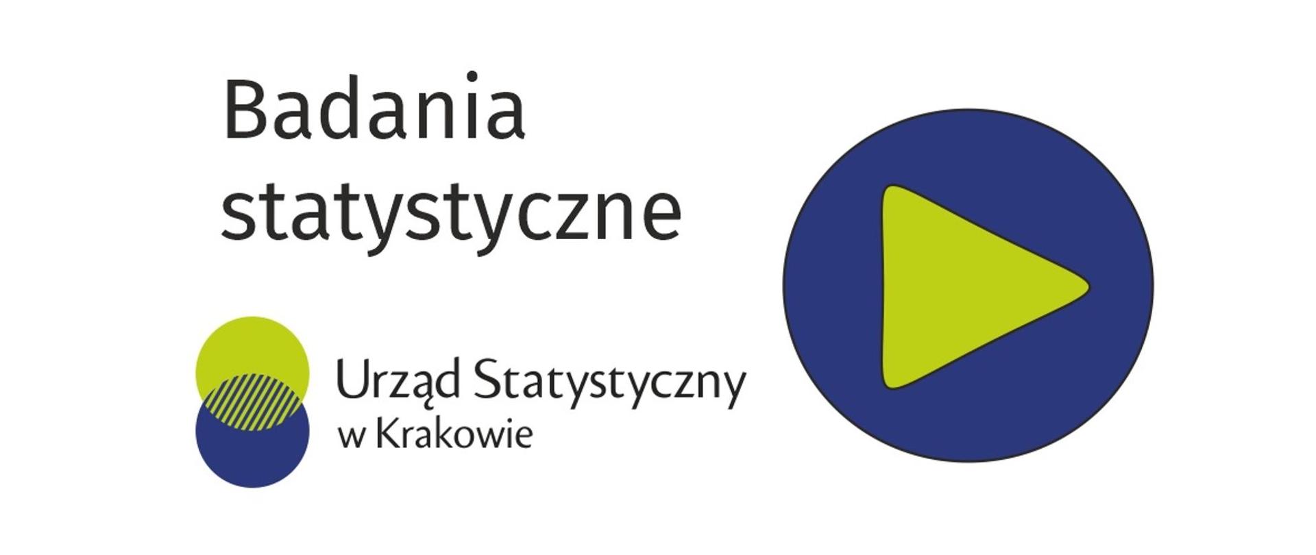grafika przedstawia logo oraz napis Badania statystyczne Urząd Statystyczny w Krakowie