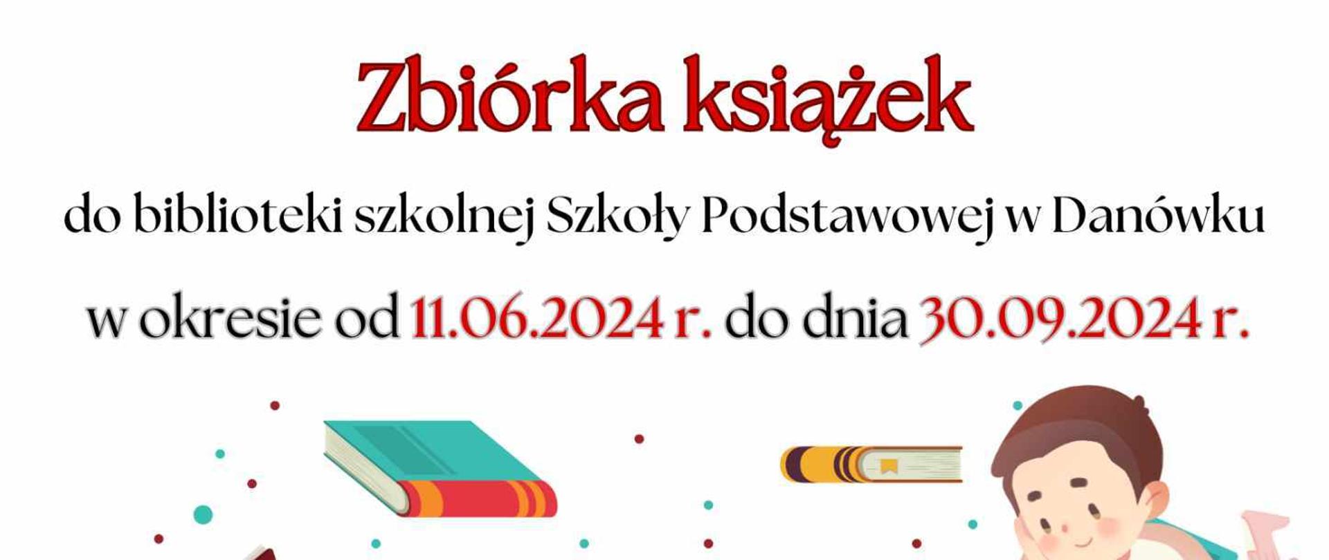 Plakat informujący o zbiórce książek