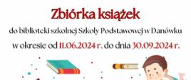 Plakat informujący o zbiórce książek