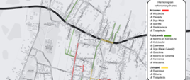 Mapa Nakła Śląskiego - harmonogram wykonywanych prac w miesiącach od września do listopada br.