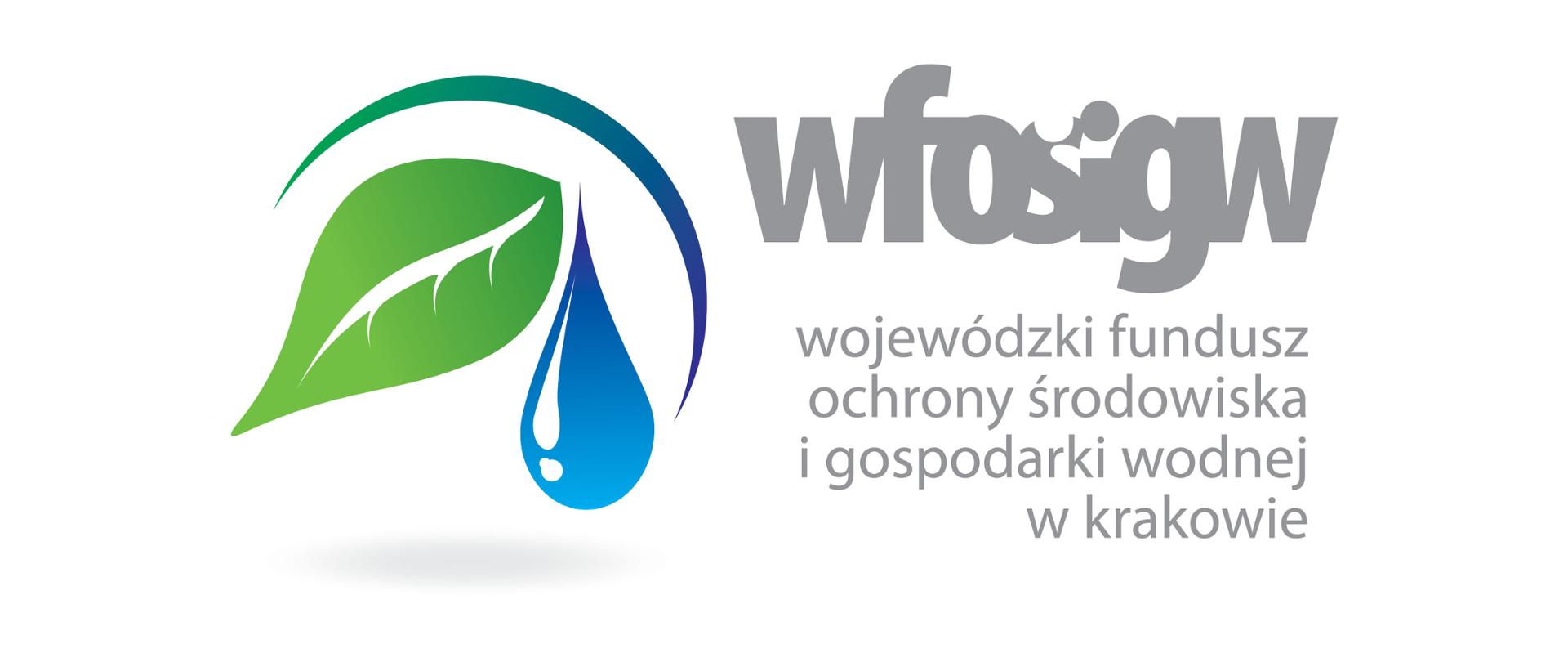 Logo Wojewódzkiego Funduszu Ochrony Środowiska i Gospodarki Wodnej w Krakowie
