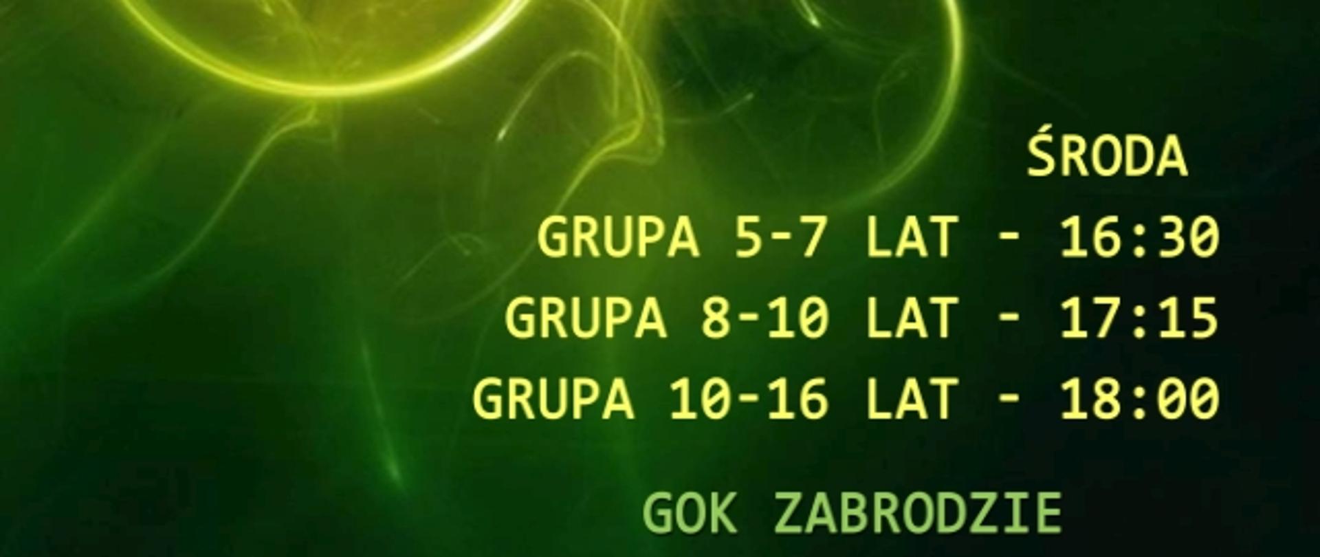 Studio Tańca FEN
Środa
grupa 5-7 lat - 16:30
grupa 8-10 lat - 17:15
grupa 10-16 lat - 18:00
GOK Zabrodzie
Startujemy 20 września
Zapisy 505801290