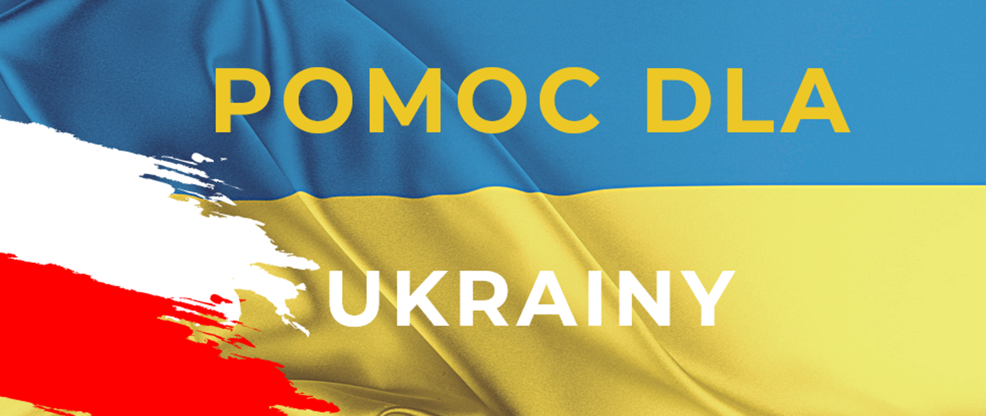 Flaga Ukrainy i napis pomoc dla ukrainy