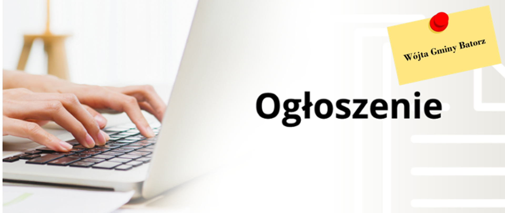 Ogłoszenie Wójta Gminy Batorz