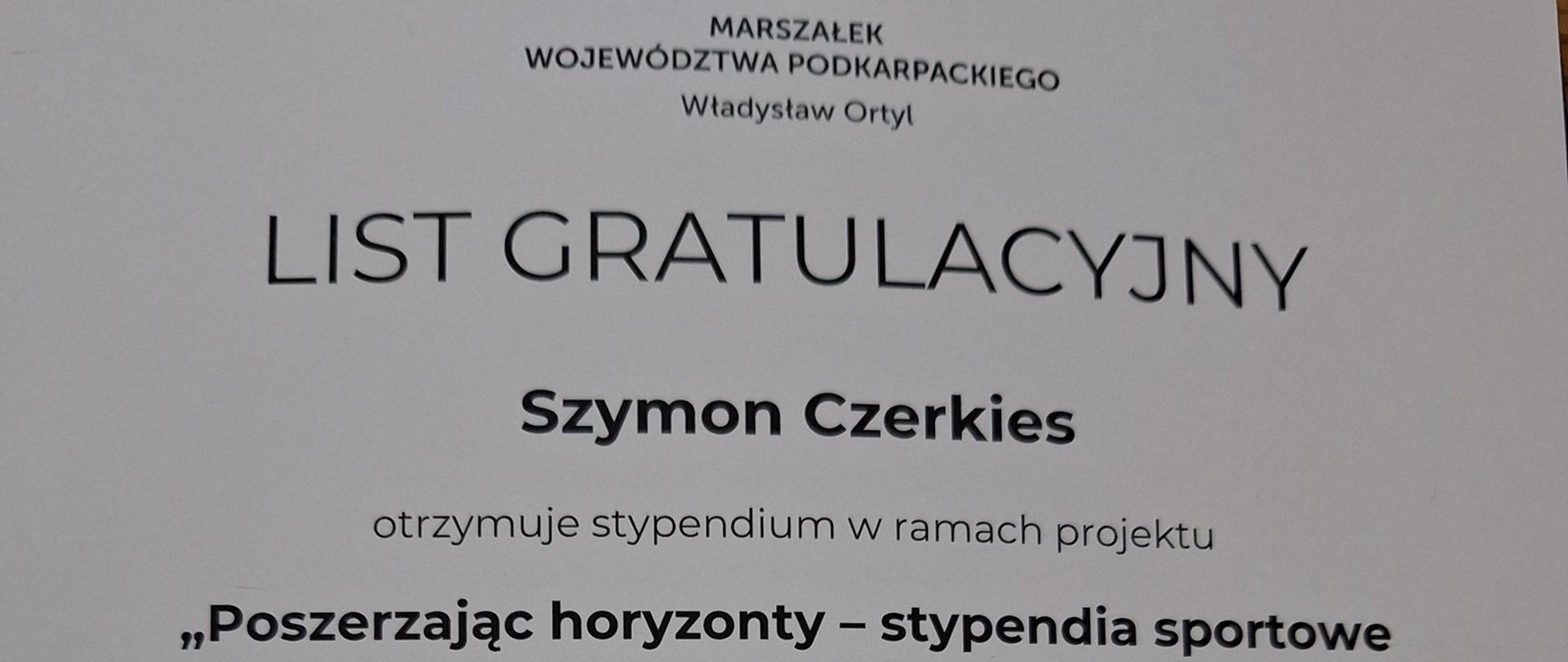 Kolejne stypendium dla ucznia Szkoły Podstawowej w Rydzowie