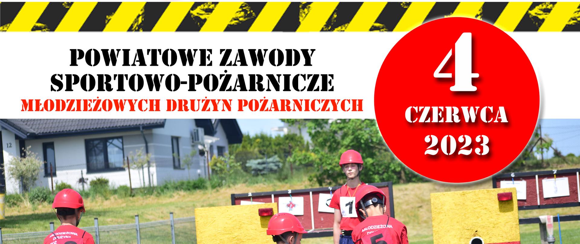 Powiatowe zawody sportowo-pożarnicze młodzieżowych drużyn pożarniczych - banner