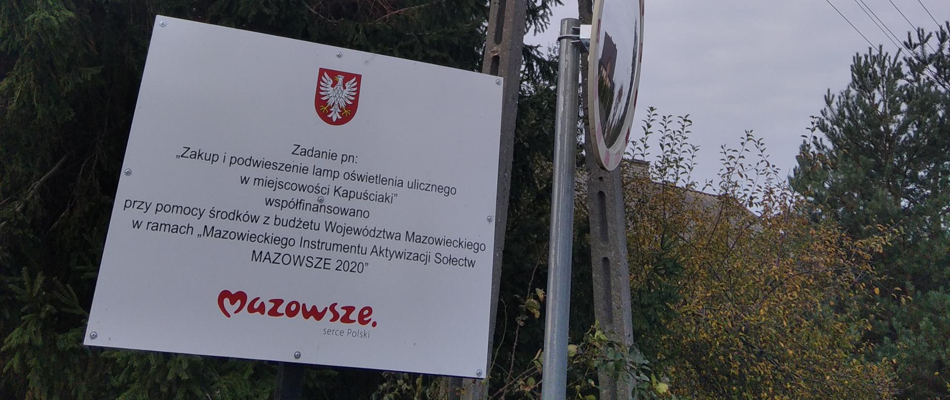 Lampy oświetlenia ulicznego w miejscowości Kapuściaki
