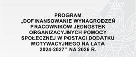 Plakat dotyczący dofinansowania wynagrodzeń w postaci dodatku motywacyjnego