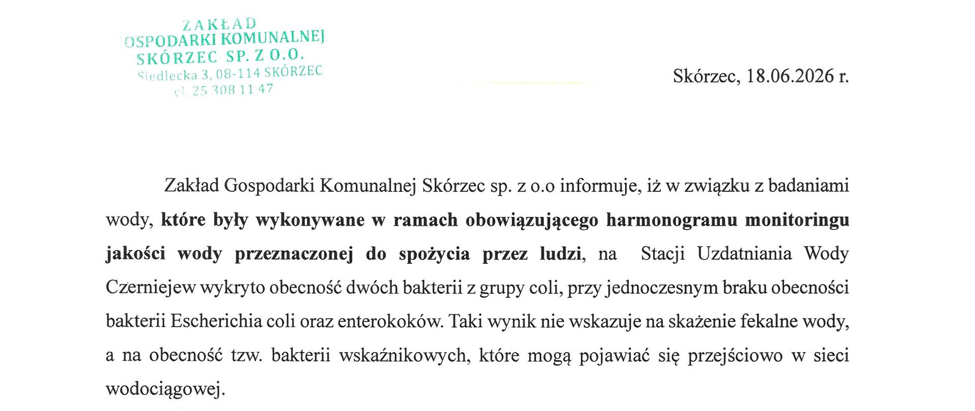 Zakład Gospodarki Komunalnej Skórzec sp. z o.o