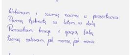 kartka z odręcznym pismem