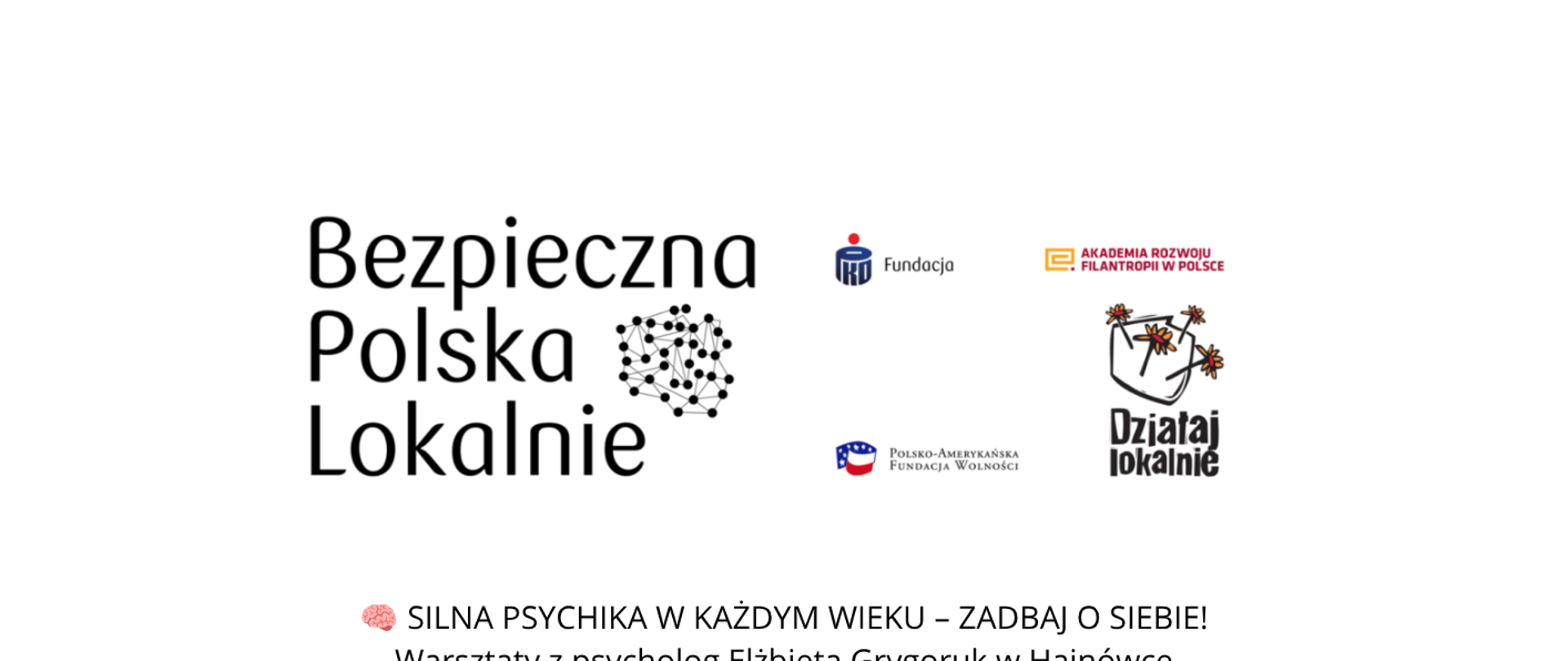 Na plakacie umieszczono logotypy projektu oraz informacje o wydarzeniu, zawarte w artykule