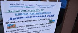 Plakat informujący o wydarzeniu