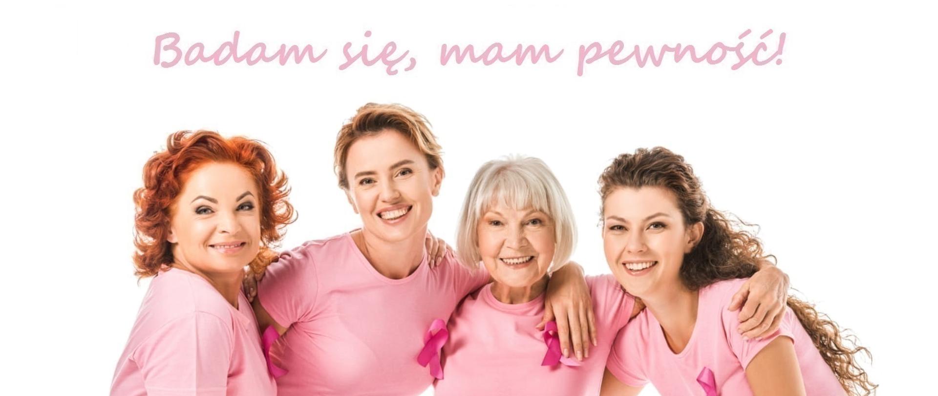 grafika przedstawia plakat z informacjami dotyczącymi bezpłatnych badań mammograficznych dla kobiet