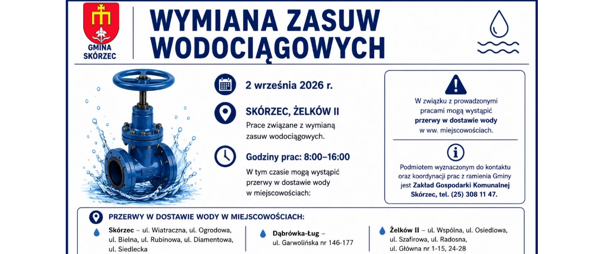 Wymiana zasuw Skórzec, Żelków II