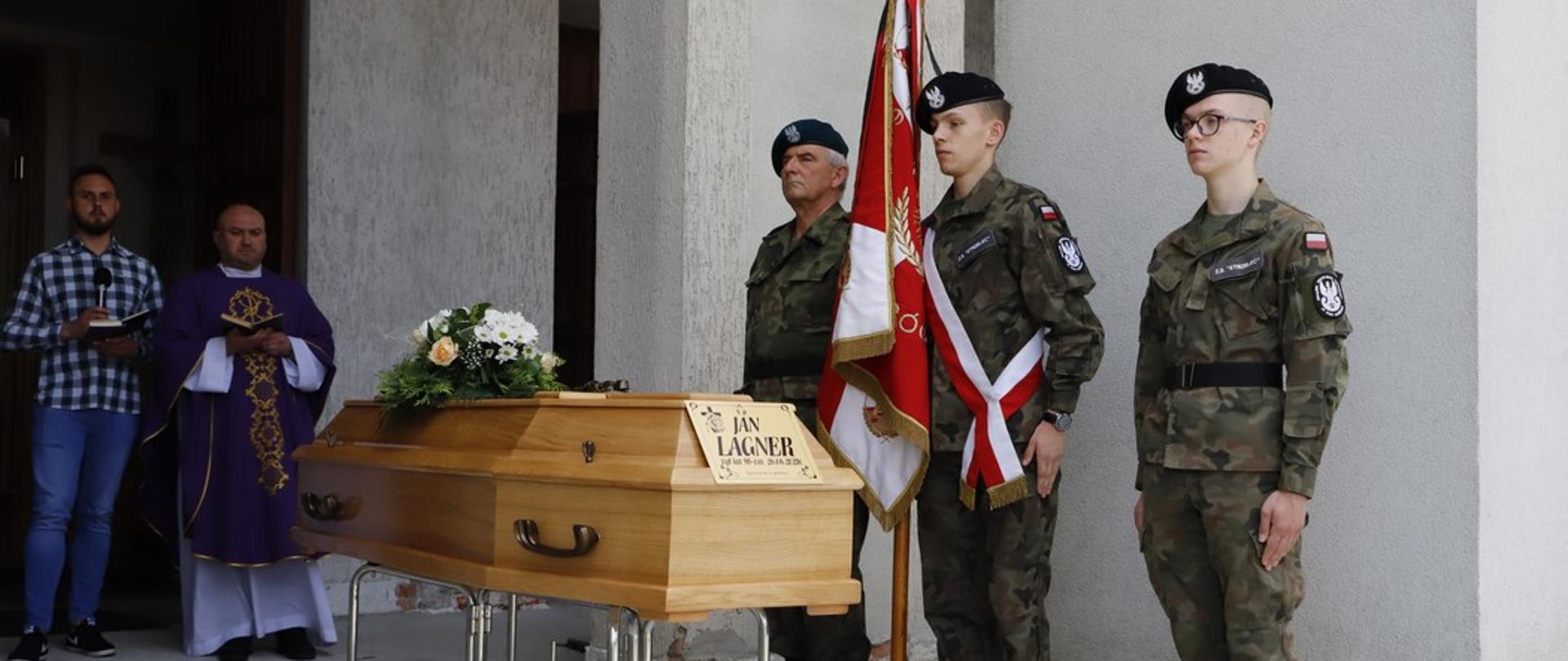 Uroczystość pogrzebowa porucznika Jana Lagnera
