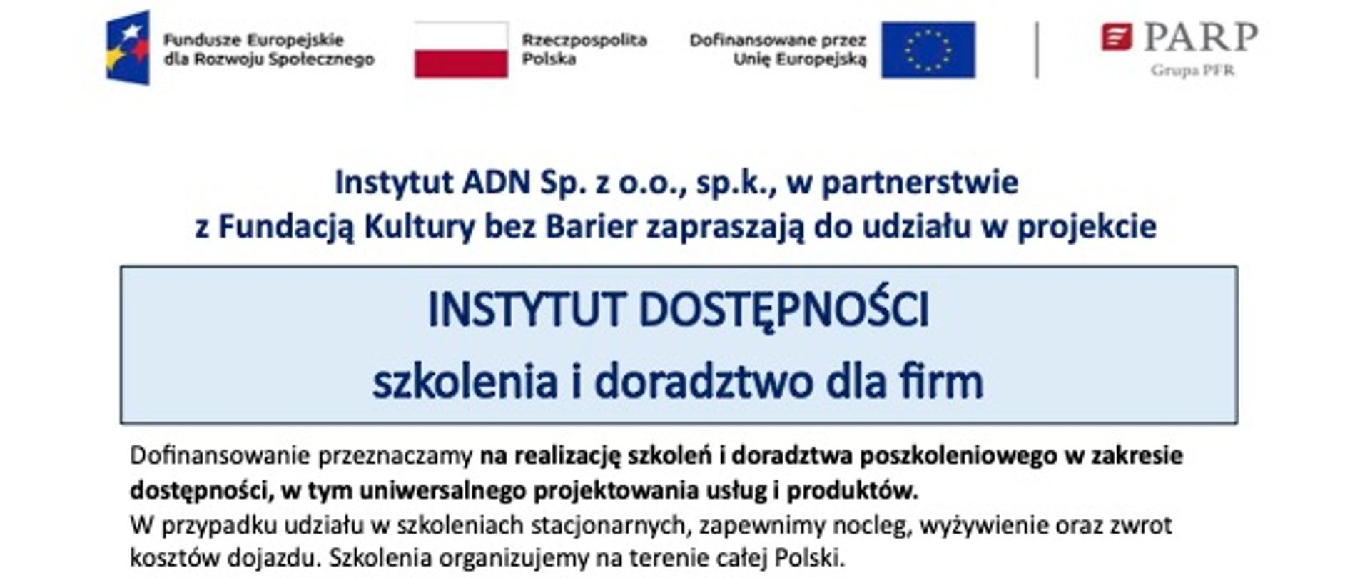 dostępność - szkolenia dla przedsiębiorców