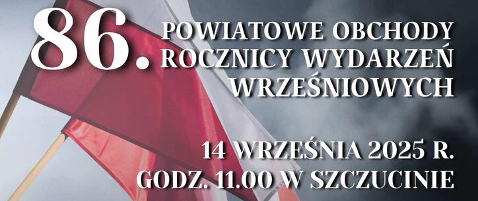 Plakat zaproszenie na rocznice wydarzeń wrześniowych