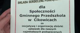 podziękowanie