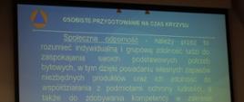 Fragment prezentacji z wykładu "Osobiste przygotowanie na czas kryzysu" 