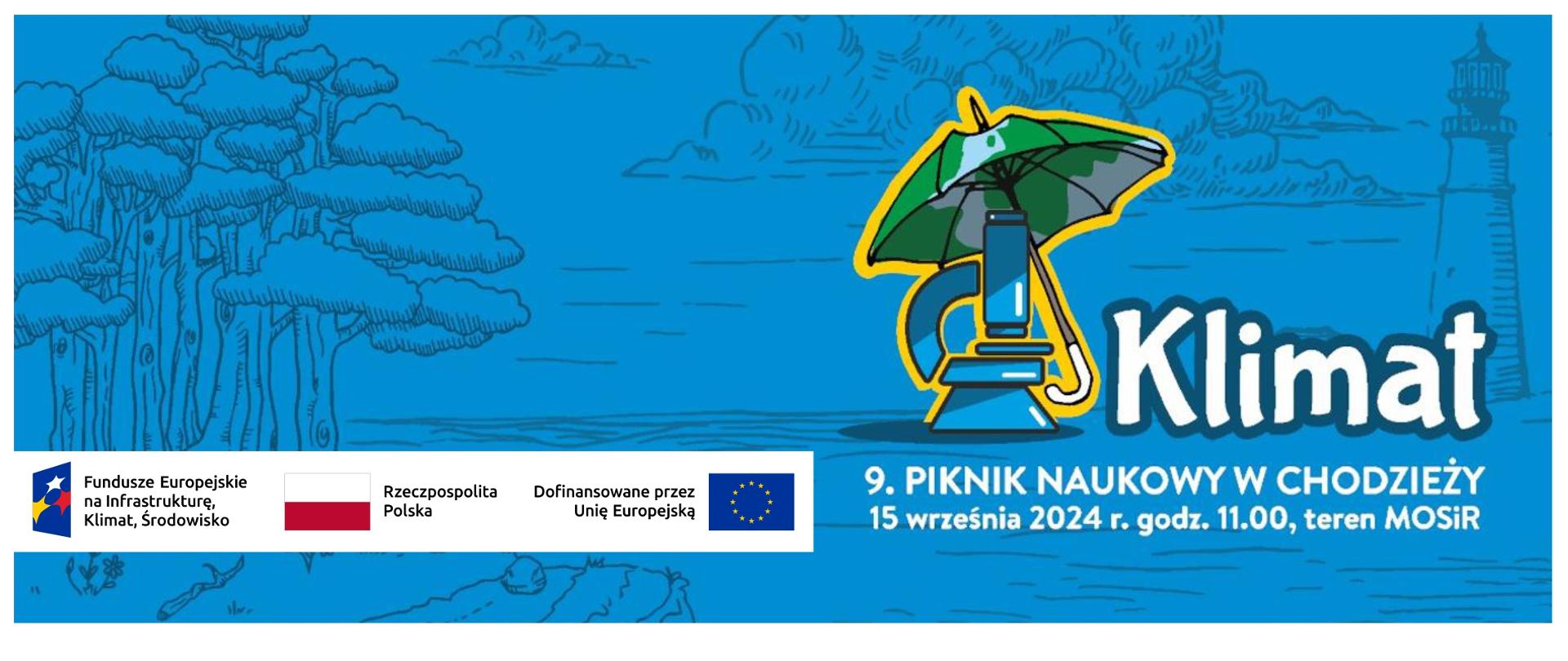 baner 9. piknik naukowa napis klimat i logotypy 