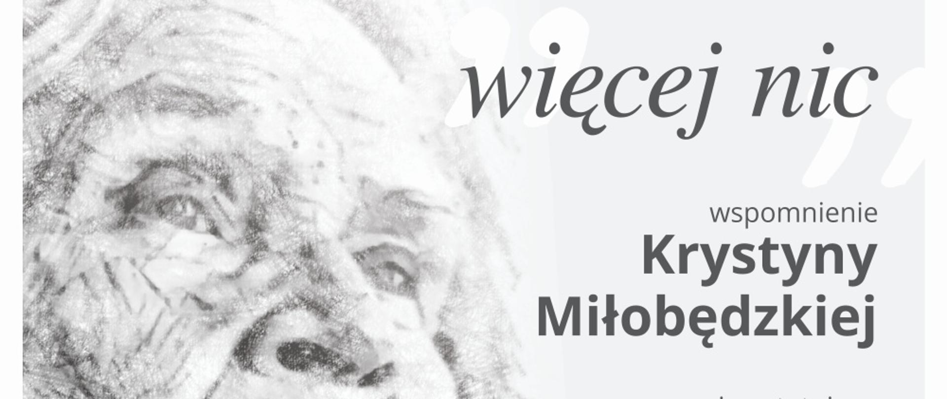 plakat zaproszenie do MBP na promocję tomiku K. Miłobędzkiej 