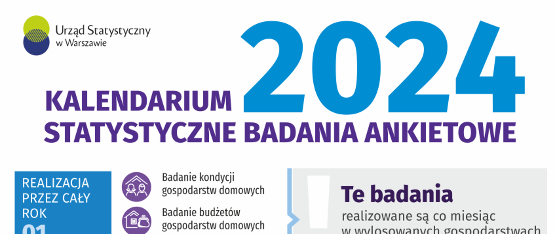 Kalendarium badań ankietowych Urzędu Statystycznego w Warszawie w 2024 roku 