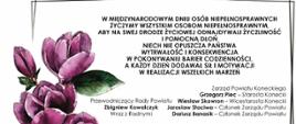 W Międzynarodowym Dniu Osób Niepełnosprawnych życzymy wszystkim osobom niepełnosprawnym, aby na swej drodze życiowej odnajdywali życzliwość i pomocną dłoń niech nie opuszcza państwa wytrwałość i konsekwencja w pokonywaniu barier codzienności, a każdy dzień dodawał sił i motywacji w realizacji wszelkich marzeń. Zarząd Powiatu Koneckiego Grzegorz Piec – Starosta Konecki Wiesław Skowron – Wicestarosta Konecki Jarosław Staciwa – Członek Zarządu Powiatu Dariusz Banasik – Członek Zarządu Powiatu Przewodniczący Rady Powiatu Zbigniew Kowalczyk wraz z Radnymi
Przewodniczący Powiatowej Społecznej Rady ds. Osób Niepełnosprawnych Paweł Kubiak 