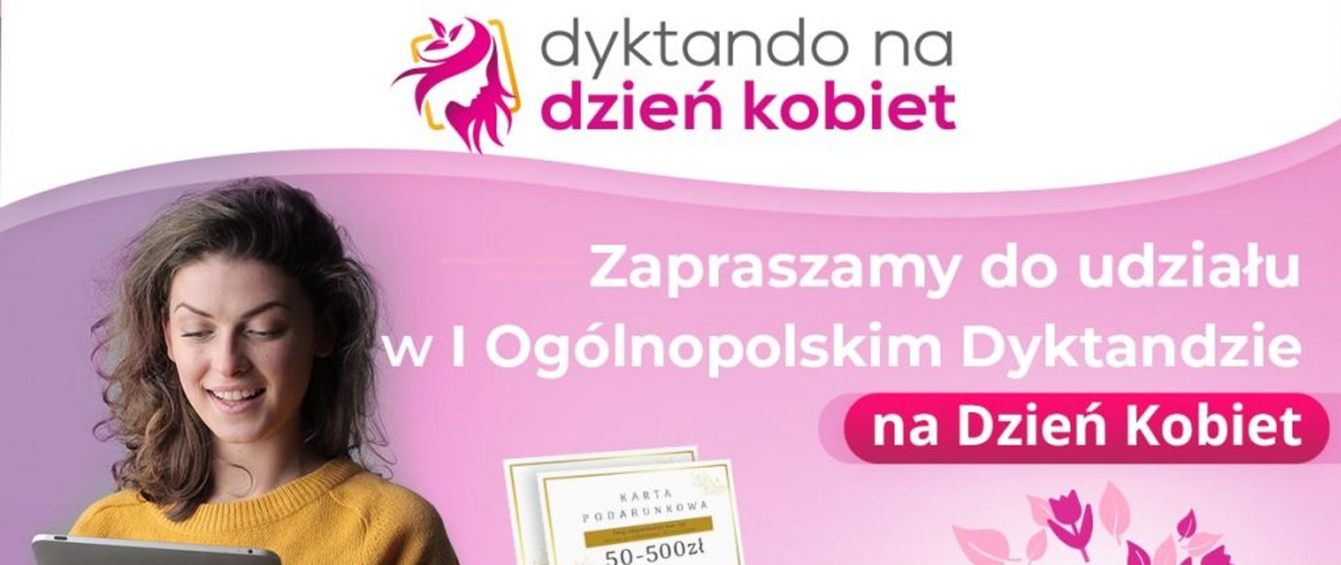 Dyktando na Dzień Kobiet - plakat