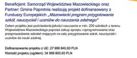 „Mazowiecki program przygotowania szkół, nauczycieli i uczniów do nauczania zdalnego”
