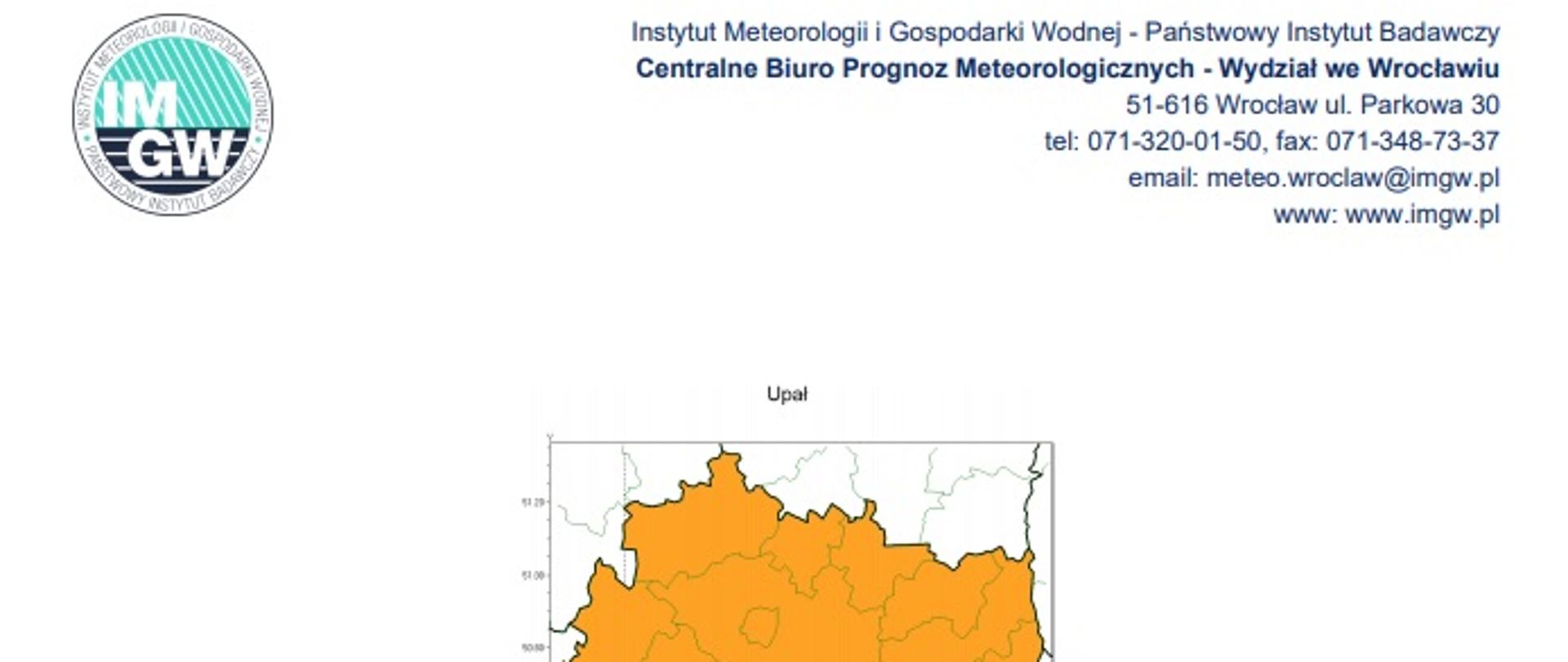 PROGNOZA NIEBEZPIECZNYCH ZJAWISK METEOROLOGICZNYCH