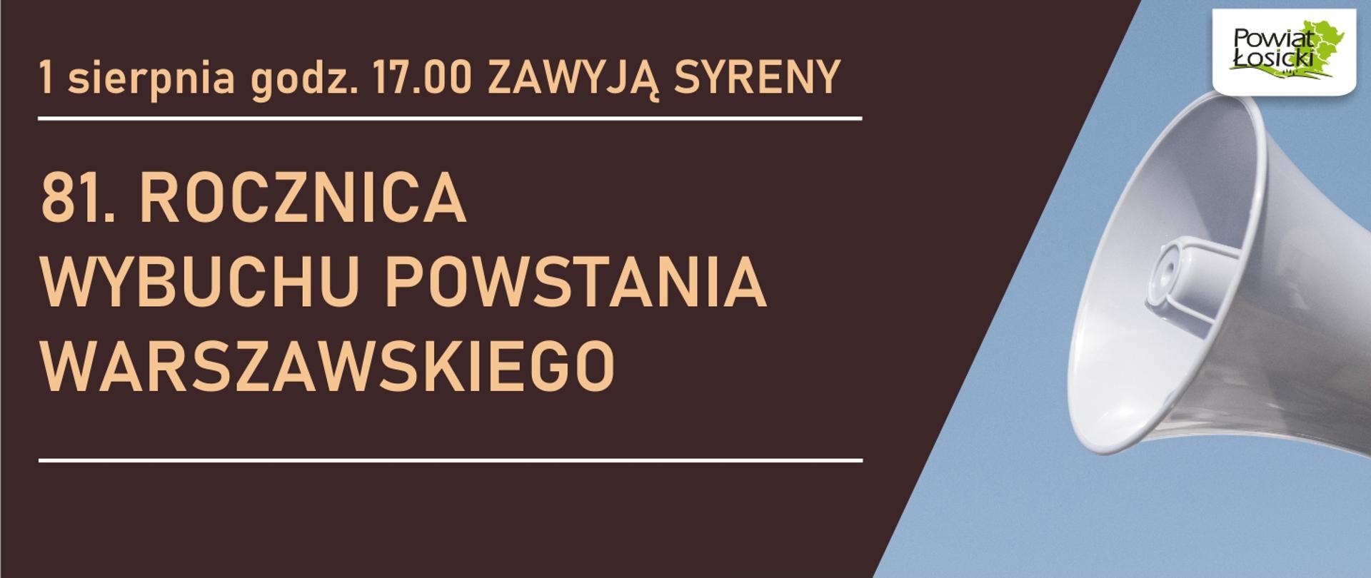 Zawyją syreny 1 sierpnia 
