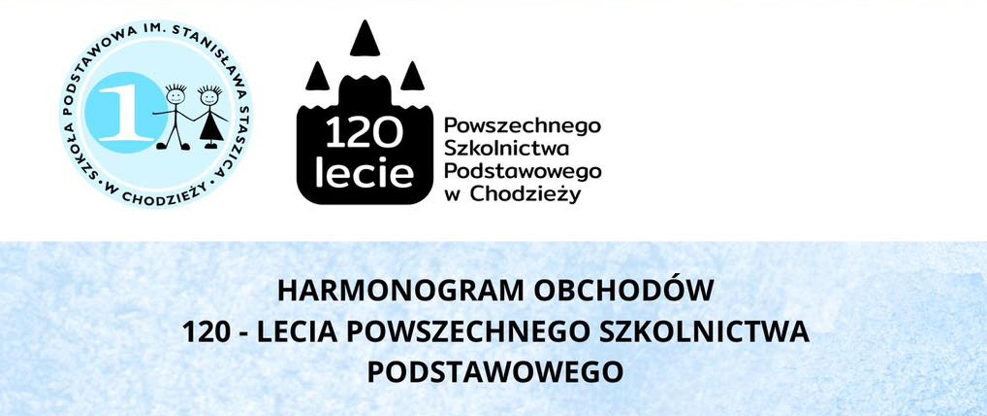 plakat harmonogram obchodów 120-lecia w SP1
