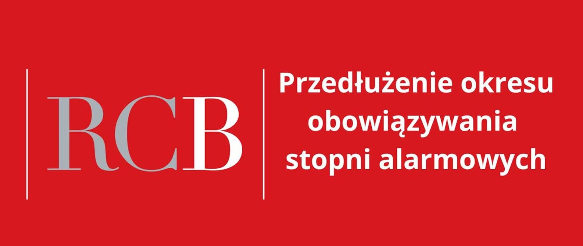 Przedłużenie obowiązywania stopni alarmowych!