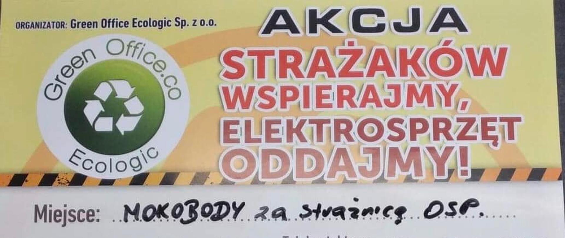Plakat informujący o zbiórce elektroodpadów
