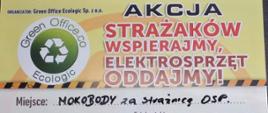 Plakat informujący o zbiórce elektroodpadów