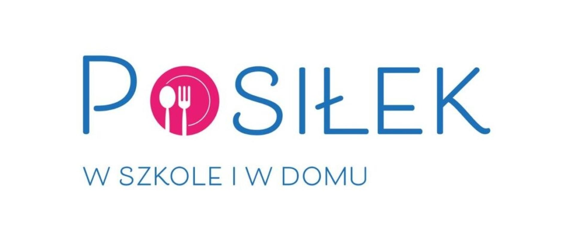 Baner z tytułem programu "Posiłek w szkole i w domu"