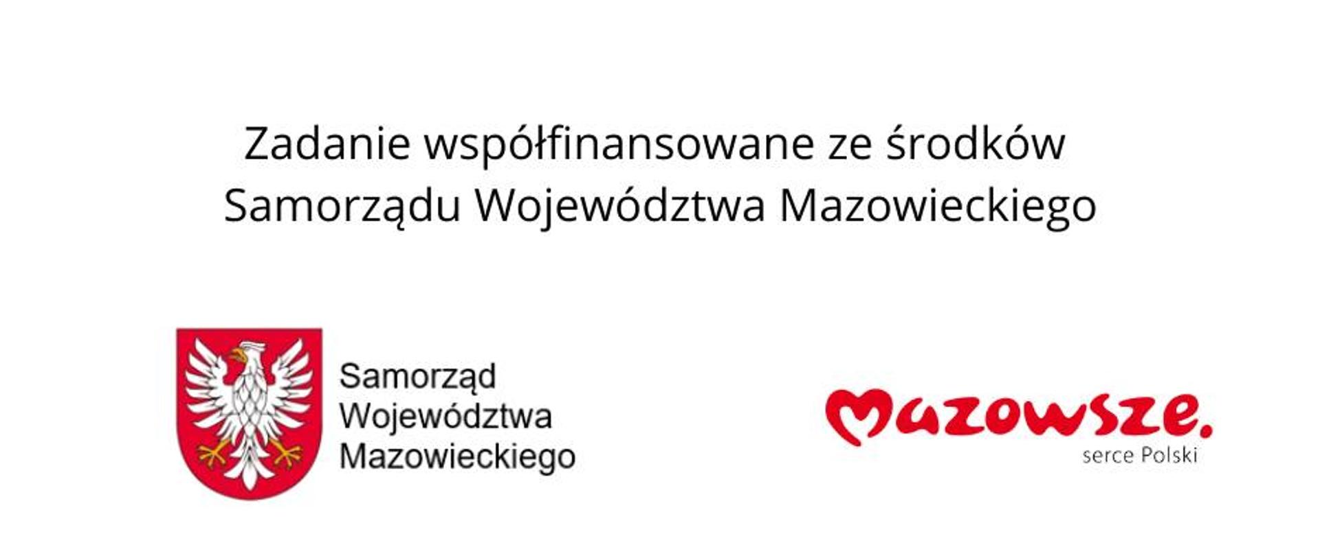 Grafika przedstawiająca projekt „Mazowsze dla lokalnych centrów integracyjnych” z napisem „Rozbudowa budynku na potrzeby utworzenia świetlicy wiejskiej w msc. Gołębiów, Gmina Lipsko”. Poniżej znajduje się informacja, że zadanie jest współfinansowane ze środków Samorządu Województwa Mazowieckiego. W dolnej części widoczne są dwa loga: herb Województwa Mazowieckiego z podpisem „Samorząd Województwa Mazowieckiego” oraz Marki Mazowsze
